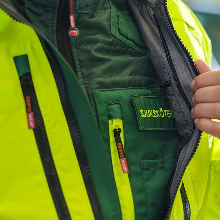 Close up of ambulance jacket